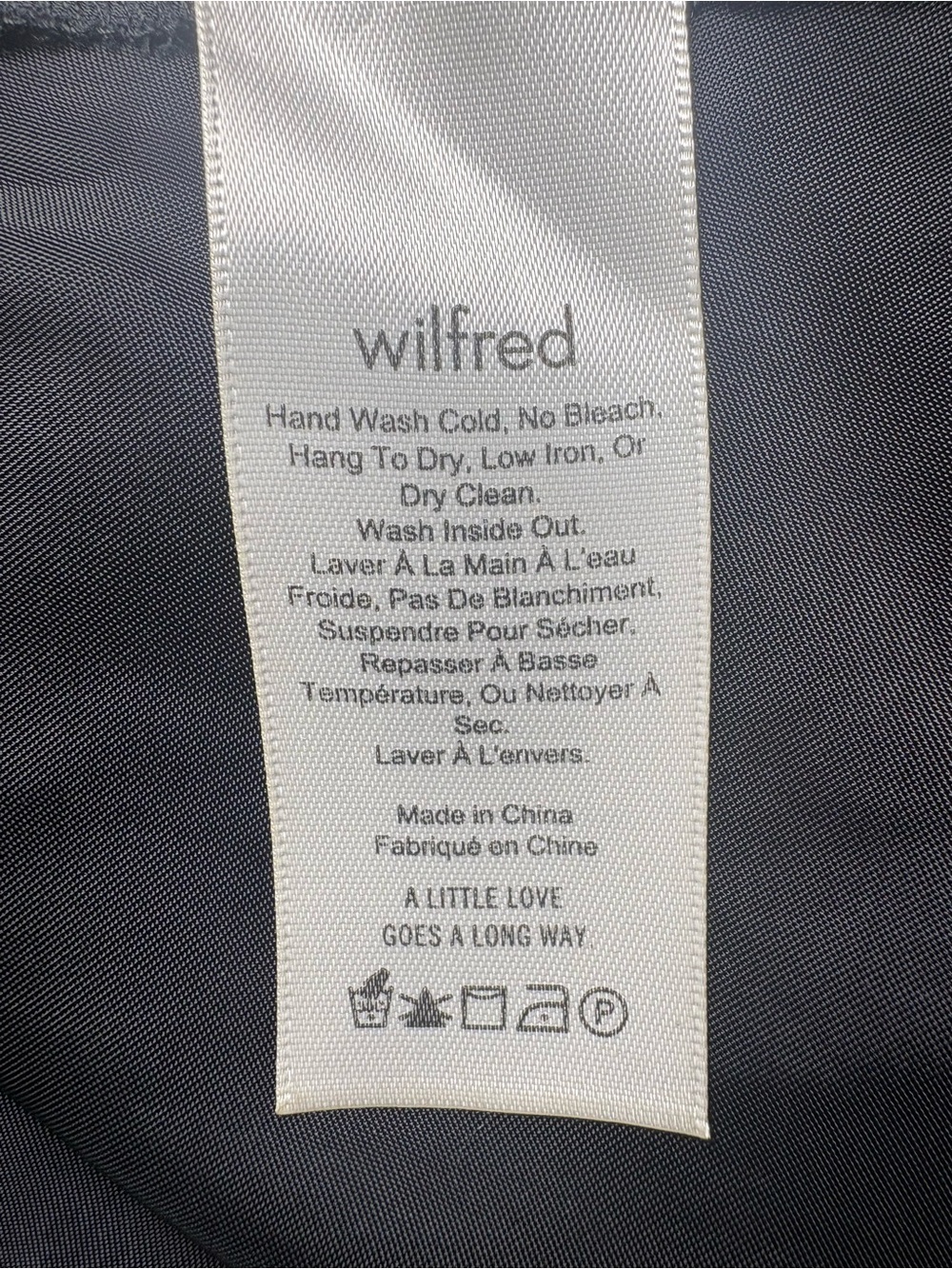 Wilfred Sonnet Slip Dress Black Satin Lace Trim Midi Dress Size 4 | Aritzia - Picture 11 of 12